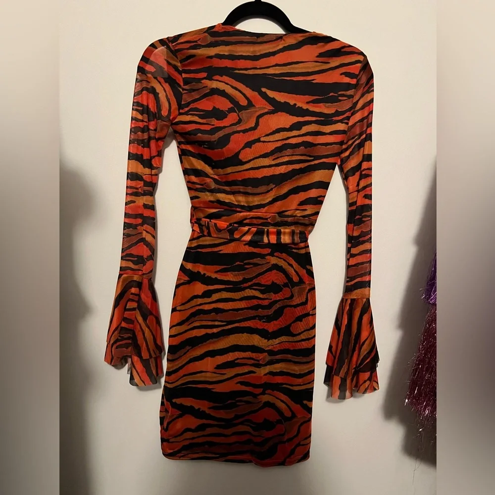 NWT PLT zebra print mesh dress 
Fits XS/S - Picture 2 of 2